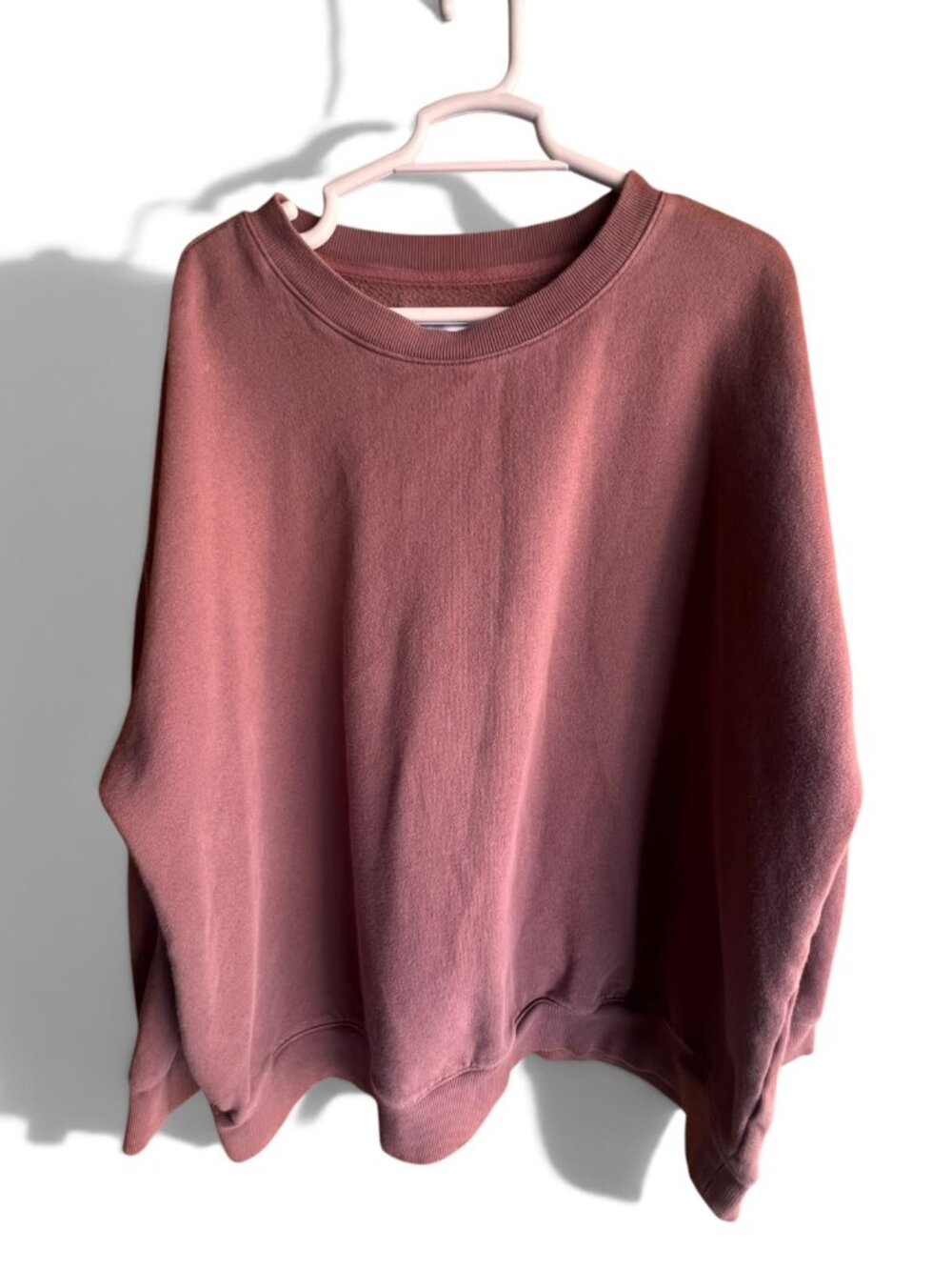 Navy SoComfy Brown Crewneck Tunic Length Sweatshirt Size L